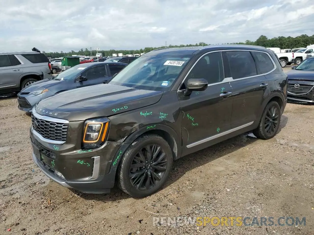 1 Photograph of a damaged car 5XYP54HC7MG134672 KIA TELLURIDE 2021