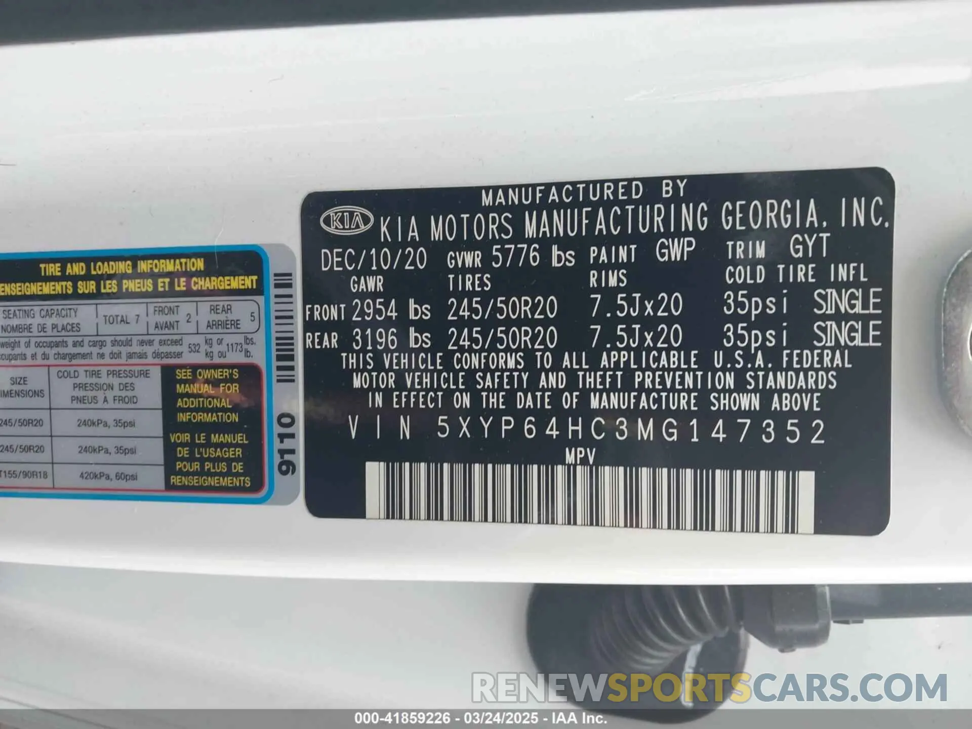 9 Photograph of a damaged car 5XYP64HC3MG147352 KIA TELLURIDE 2021