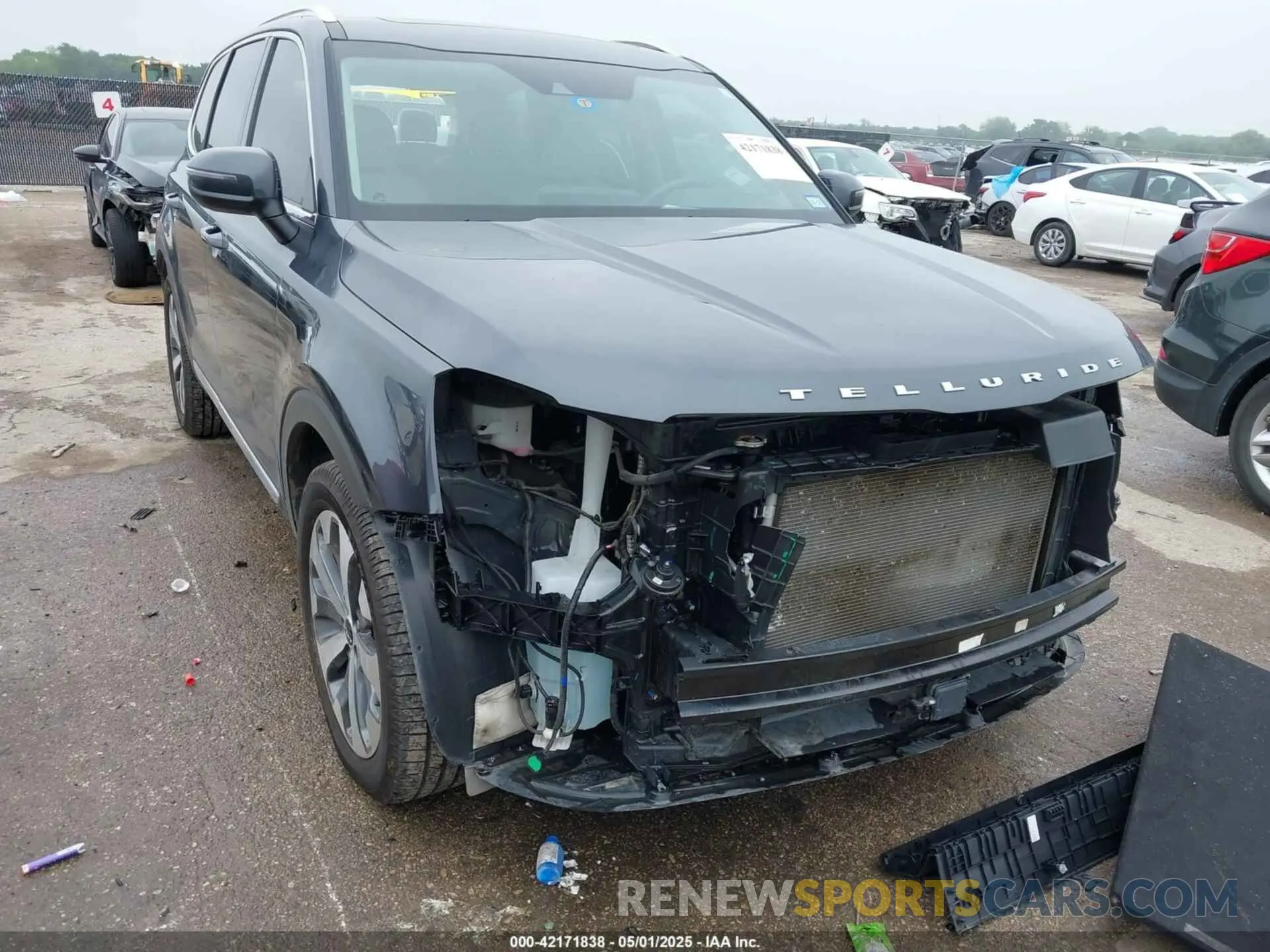 1 Photograph of a damaged car 5XYP34HC0NG195434 KIA TELLURIDE 2022