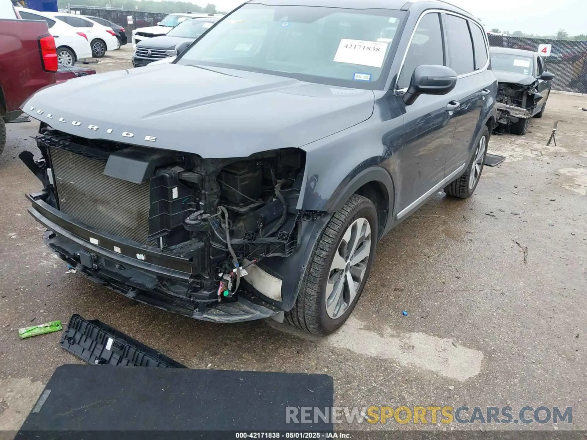 2 Photograph of a damaged car 5XYP34HC0NG195434 KIA TELLURIDE 2022
