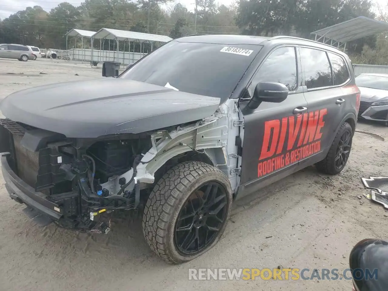 1 Photograph of a damaged car 5XYP34HC2NG301981 KIA TELLURIDE 2022