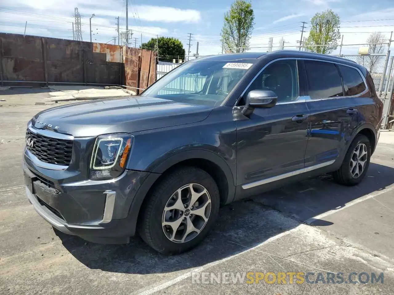 1 Photograph of a damaged car 5XYP34HC5NG282889 KIA TELLURIDE 2022