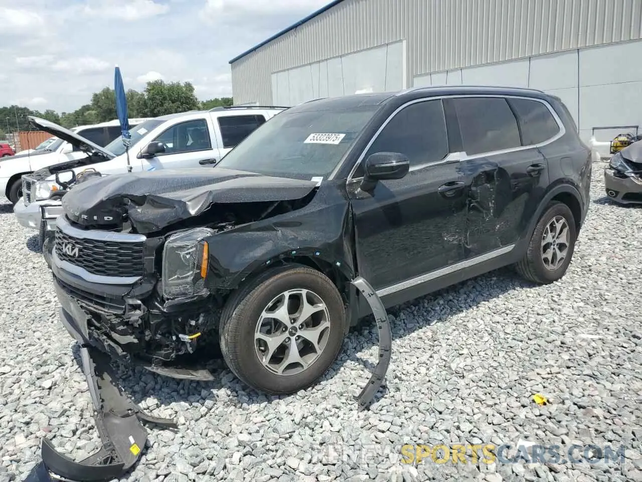 1 Photograph of a damaged car 5XYP34HC8NG312371 KIA TELLURIDE 2022