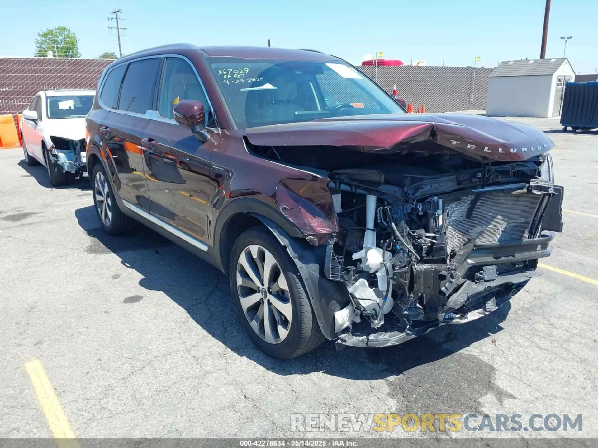 1 Photograph of a damaged car 5XYP34HC9NG265433 KIA TELLURIDE 2022