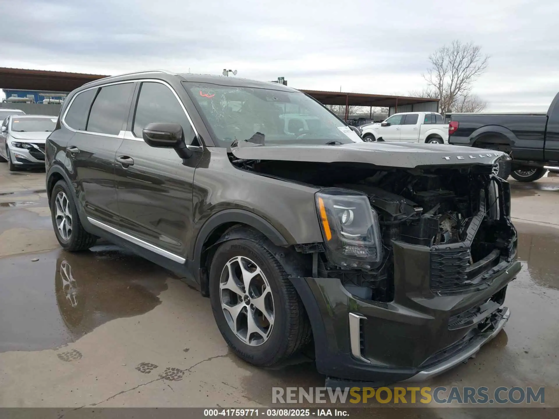1 Photograph of a damaged car 5XYP3DHC3NG222108 KIA TELLURIDE 2022