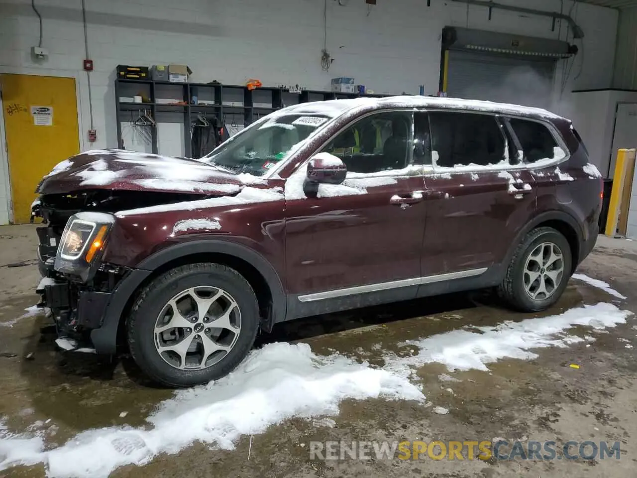 1 Photograph of a damaged car 5XYP3DHC4NG283693 KIA TELLURIDE 2022