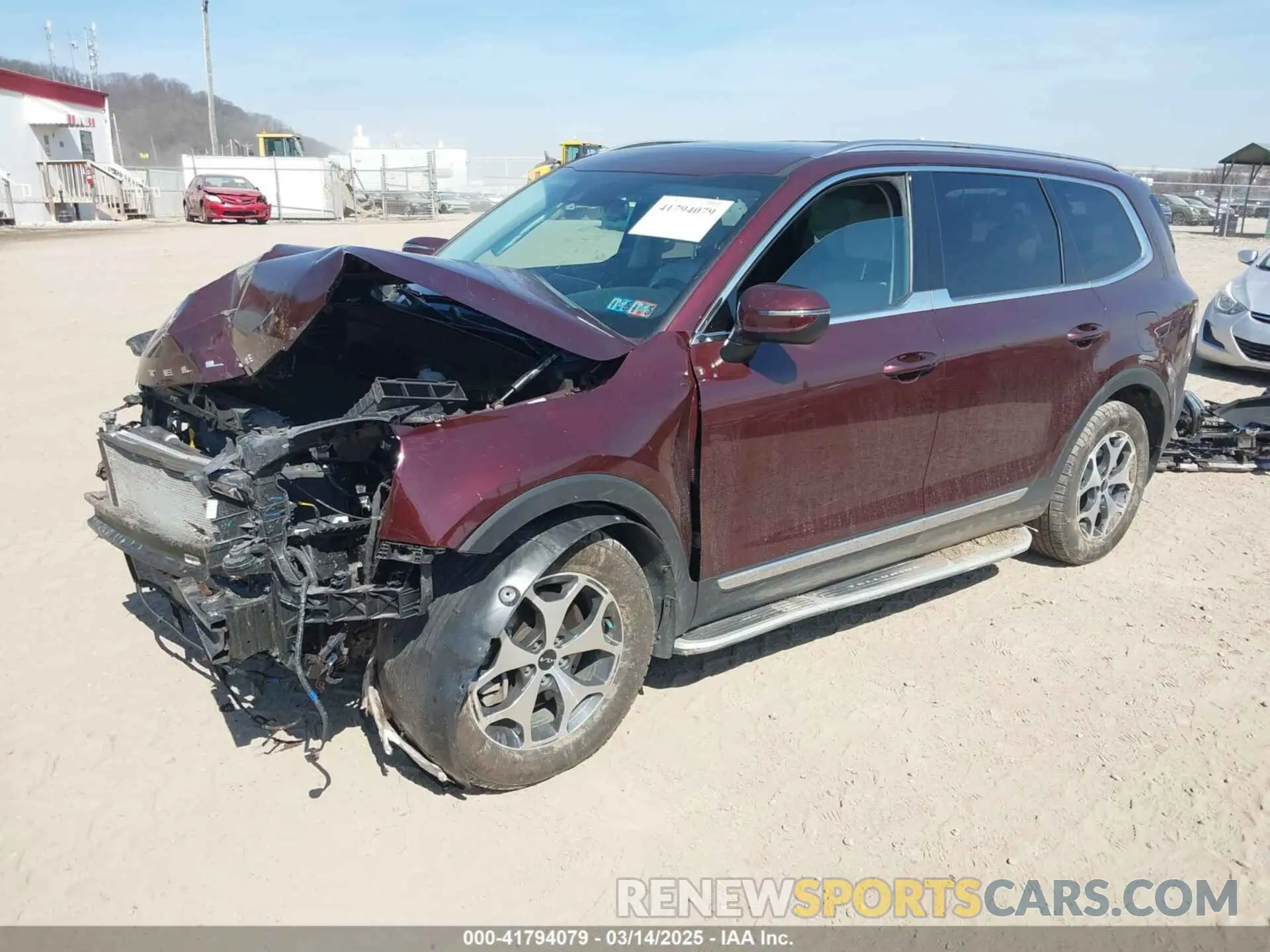 2 Photograph of a damaged car 5XYP3DHC8NG203652 KIA TELLURIDE 2022