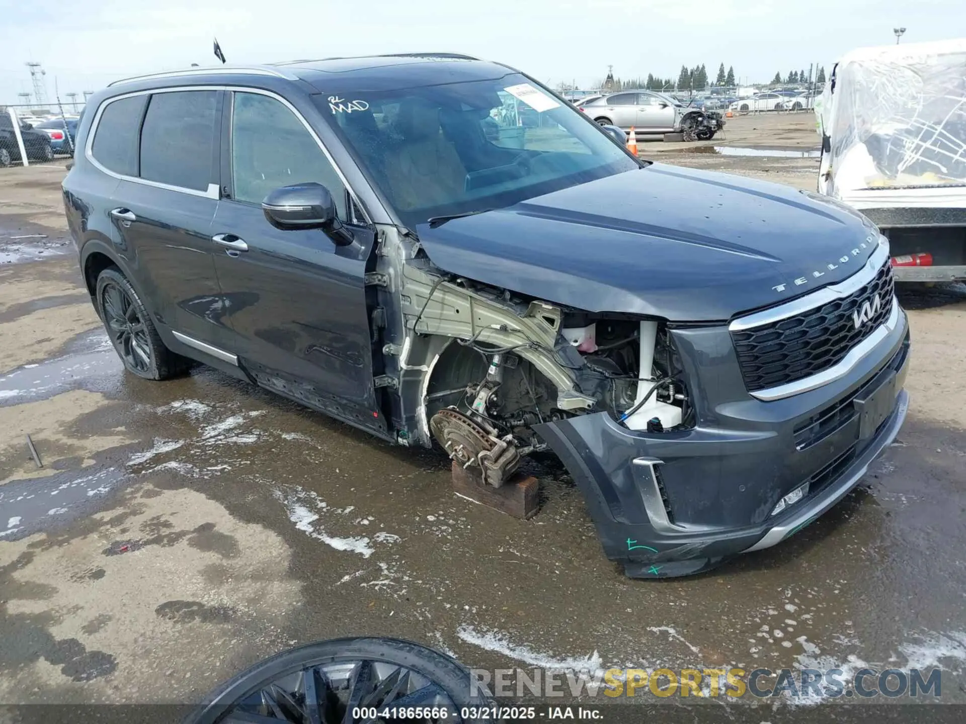 1 Photograph of a damaged car 5XYP54HC2NG253361 KIA TELLURIDE 2022