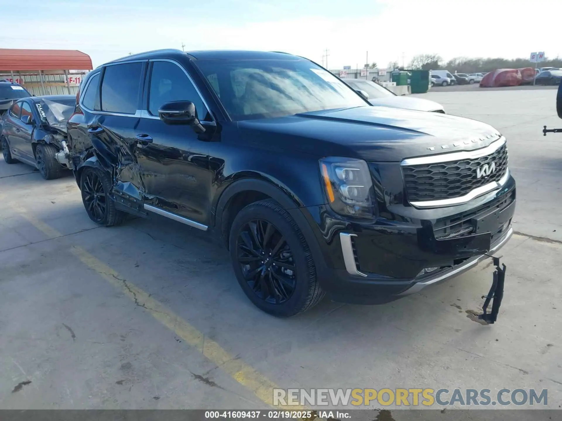 1 Photograph of a damaged car 5XYP54HC8NG318696 KIA TELLURIDE 2022