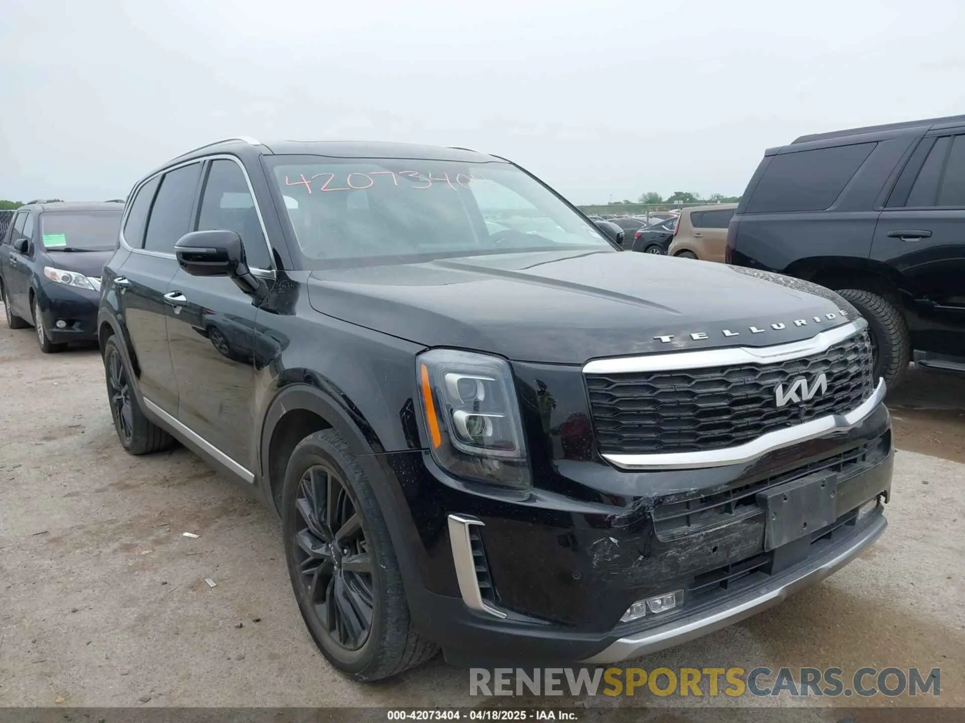 1 Photograph of a damaged car 5XYP5DHC4NG249036 KIA TELLURIDE 2022