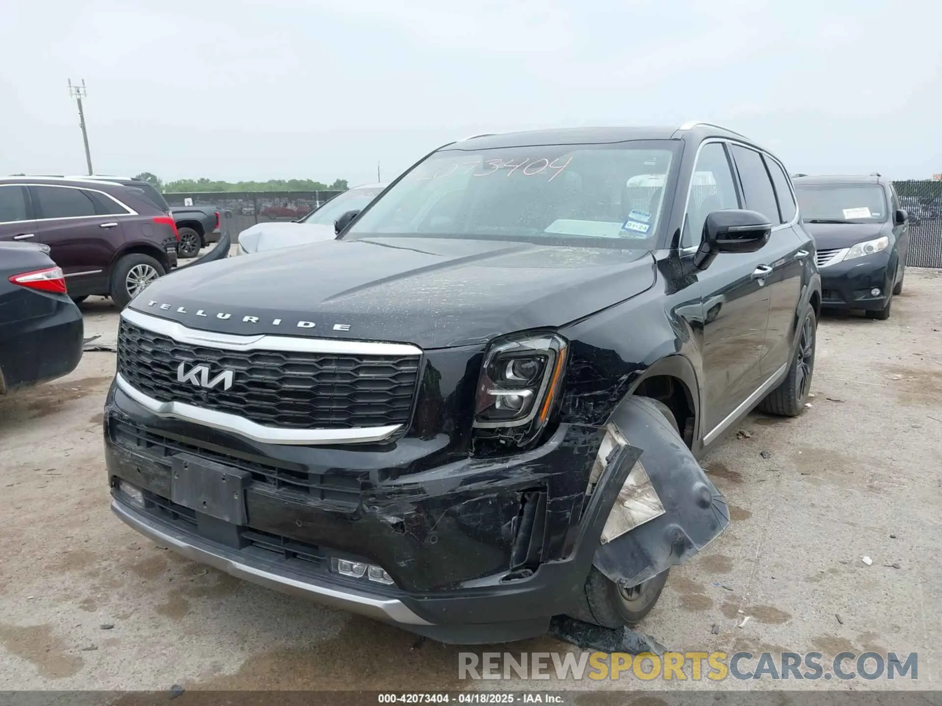 2 Photograph of a damaged car 5XYP5DHC4NG249036 KIA TELLURIDE 2022