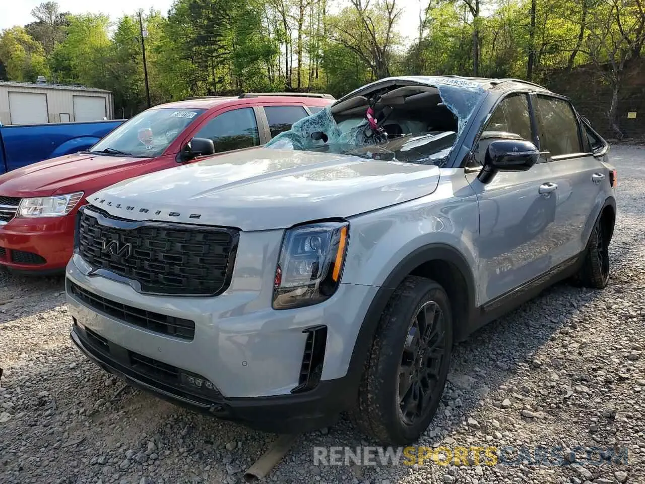 1 Photograph of a damaged car 5XYP5DHC4NG291268 KIA TELLURIDE 2022
