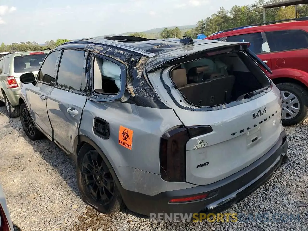 2 Photograph of a damaged car 5XYP5DHC4NG291268 KIA TELLURIDE 2022