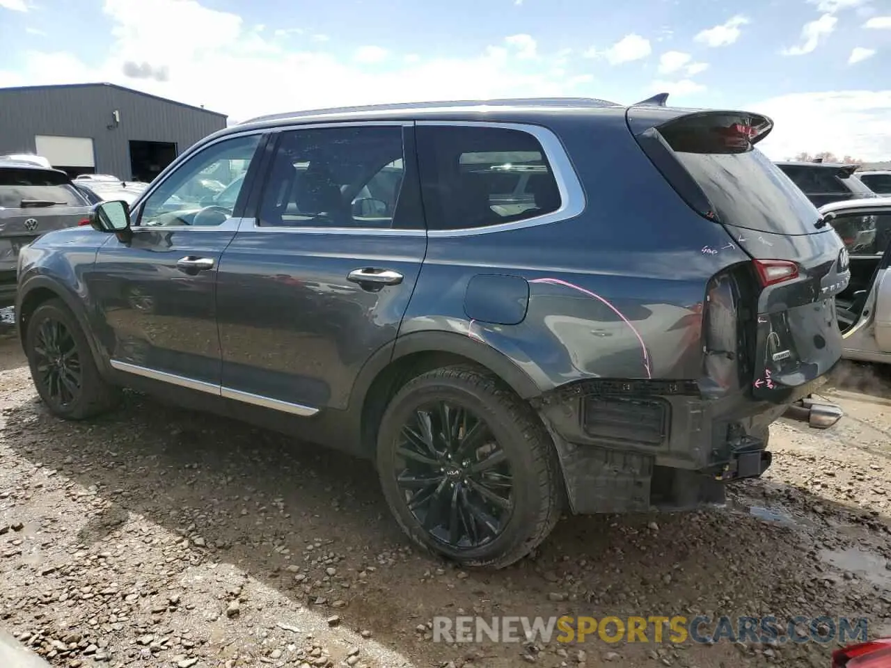 2 Photograph of a damaged car 5XYP5DHC6NG276609 KIA TELLURIDE 2022