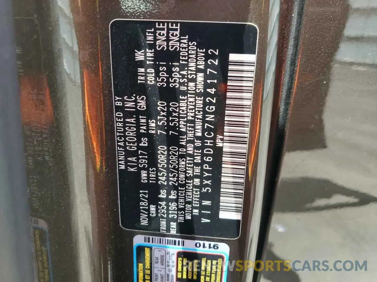 13 Photograph of a damaged car 5XYP6DHC7NG241722 KIA TELLURIDE 2022