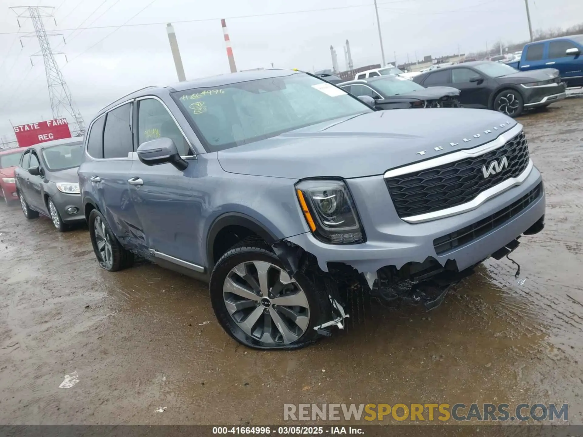1 Photograph of a damaged car 5XYP6DHC8NG310756 KIA TELLURIDE 2022