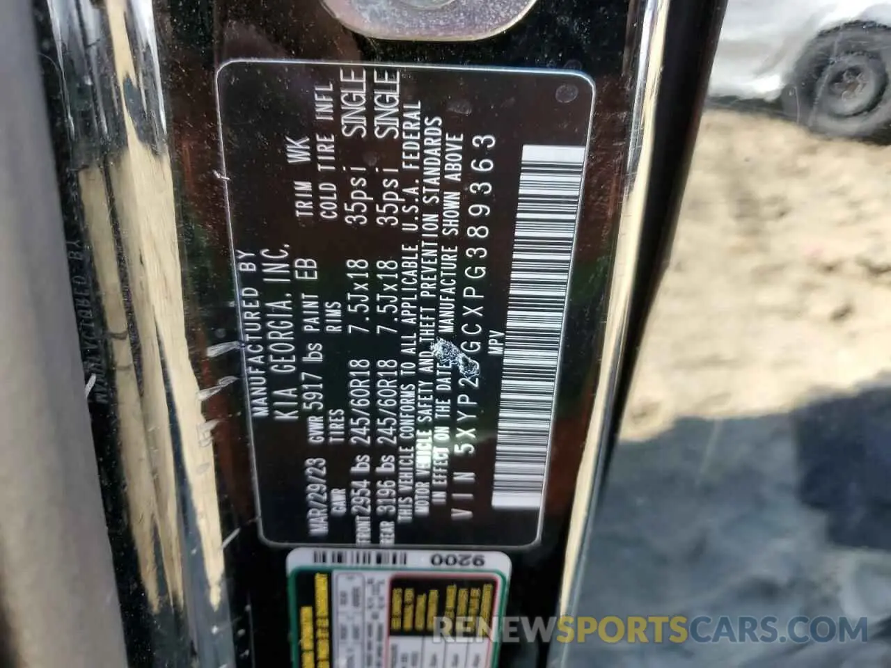 15 Photograph of a damaged car 5XYP2DGCXPG389363 KIA TELLURIDE 2023
