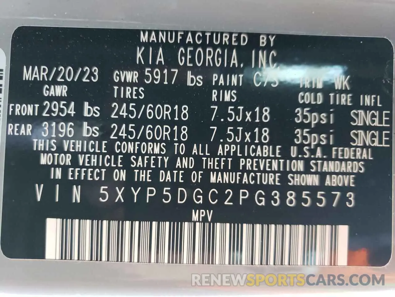 13 Photograph of a damaged car 5XYP5DGC2PG385573 KIA TELLURIDE 2023
