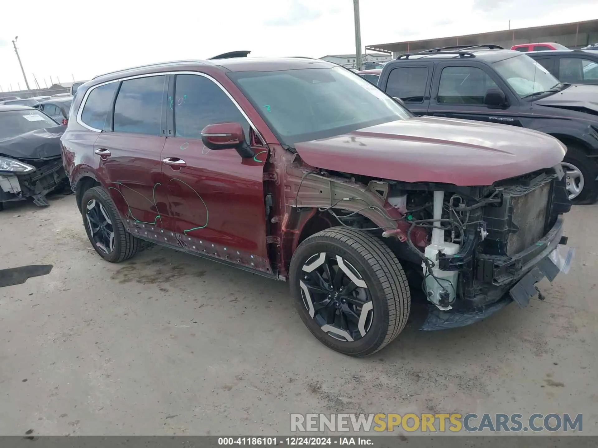 1 Photograph of a damaged car 5XYP64GC9PG330809 KIA TELLURIDE 2023
