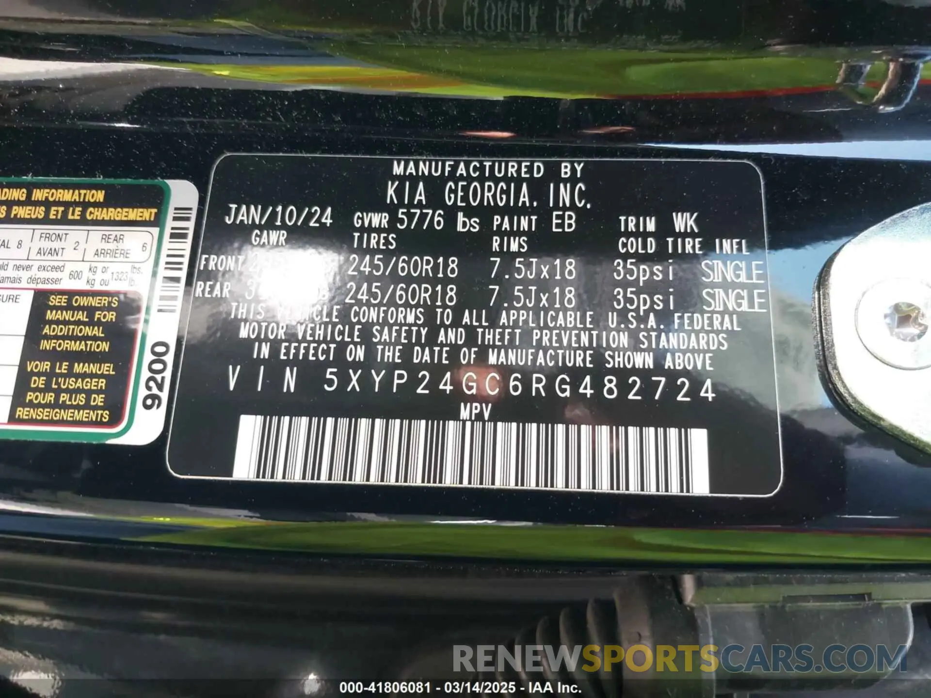 9 Photograph of a damaged car 5XYP24GC6RG482724 KIA TELLURIDE 2024