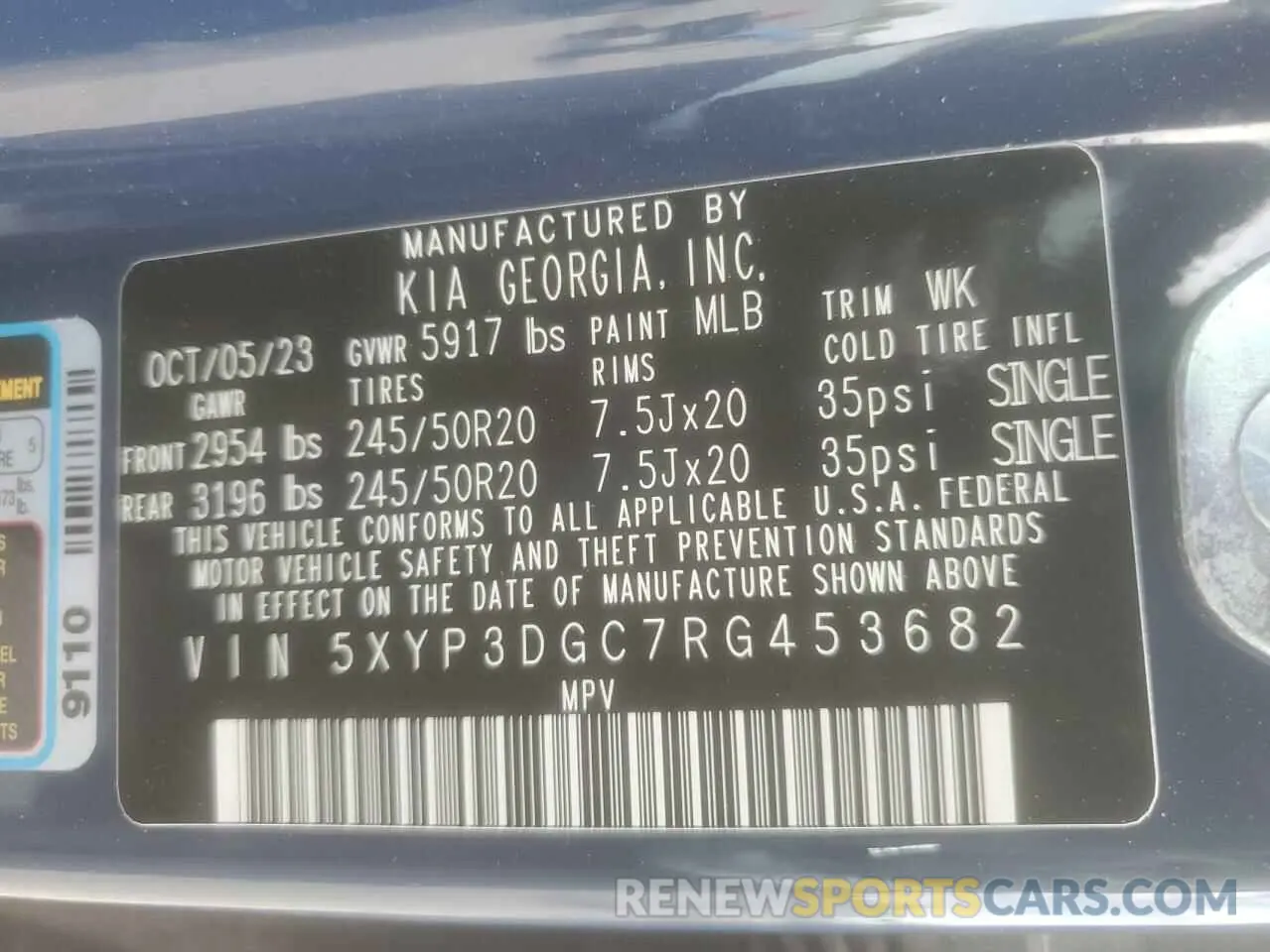 13 Photograph of a damaged car 5XYP3DGC7RG453682 KIA TELLURIDE 2024