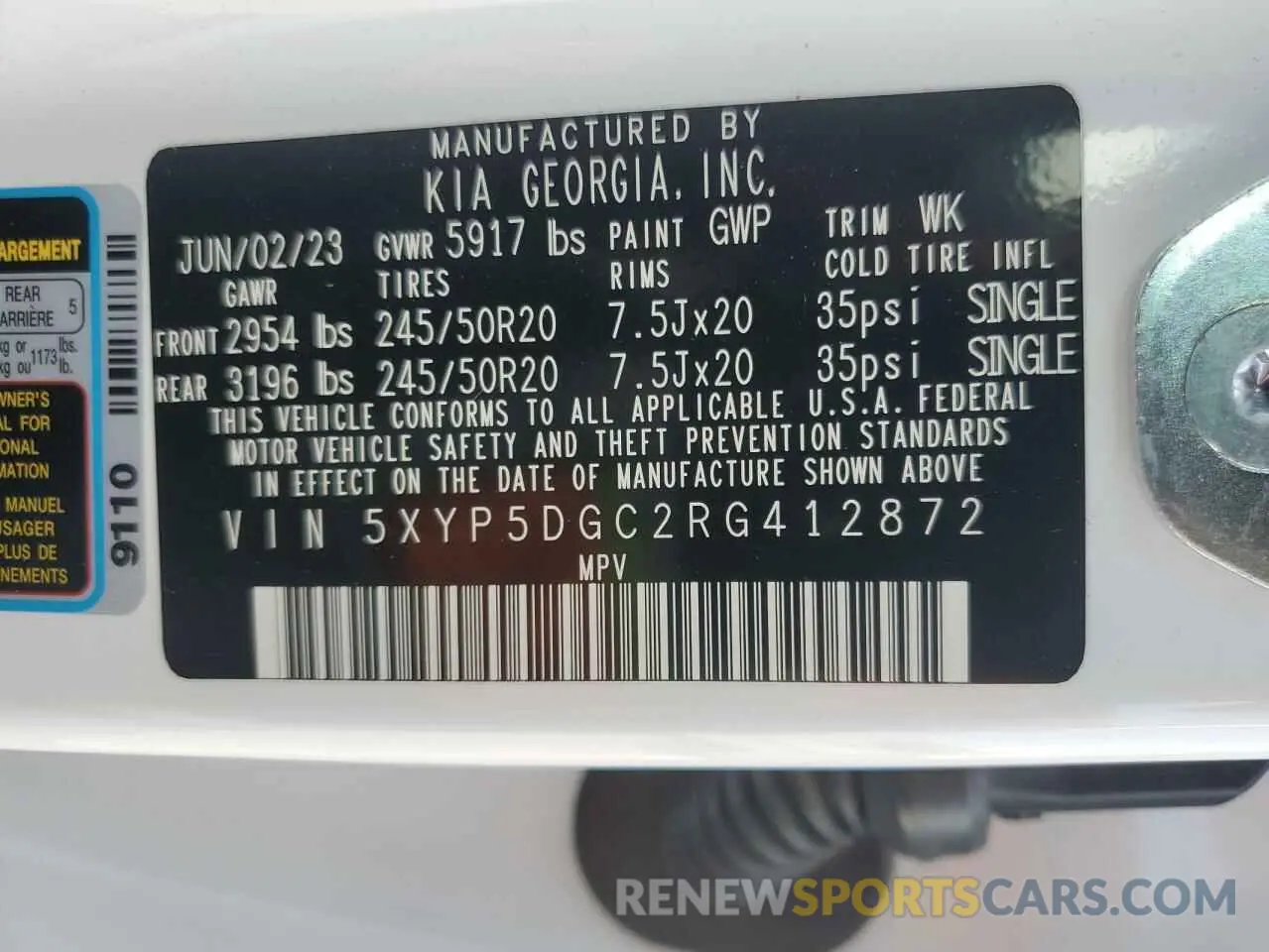14 Photograph of a damaged car 5XYP5DGC2RG412872 KIA TELLURIDE 2024