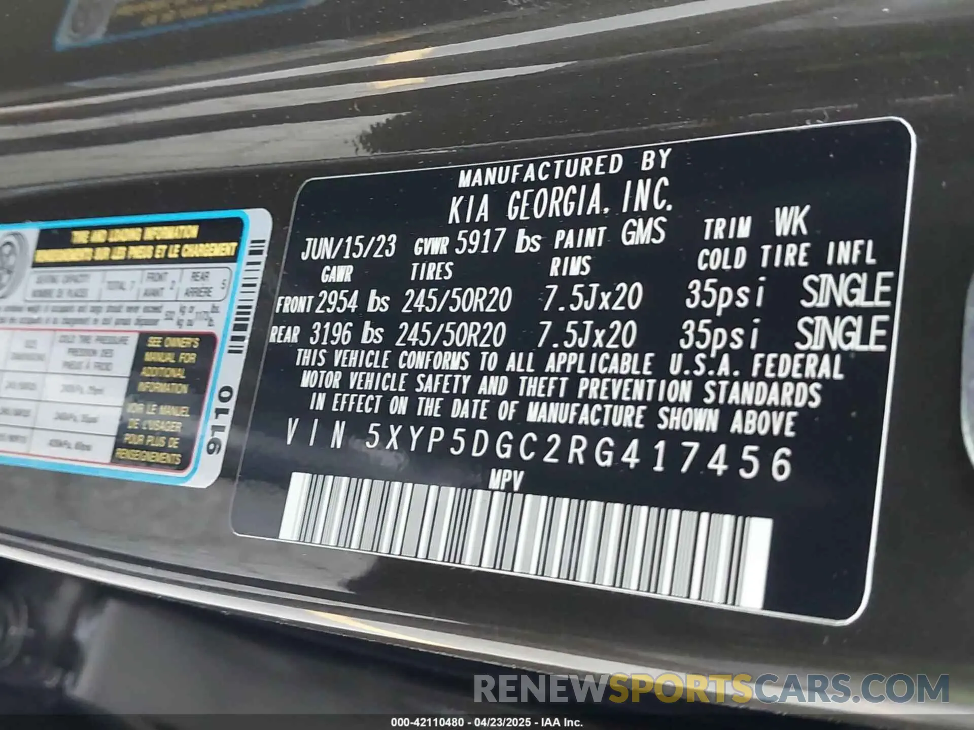 9 Photograph of a damaged car 5XYP5DGC2RG417456 KIA TELLURIDE 2024