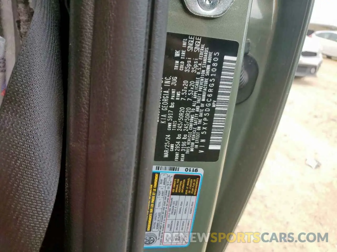 13 Photograph of a damaged car 5XYP5DGC6RG510805 KIA TELLURIDE 2024