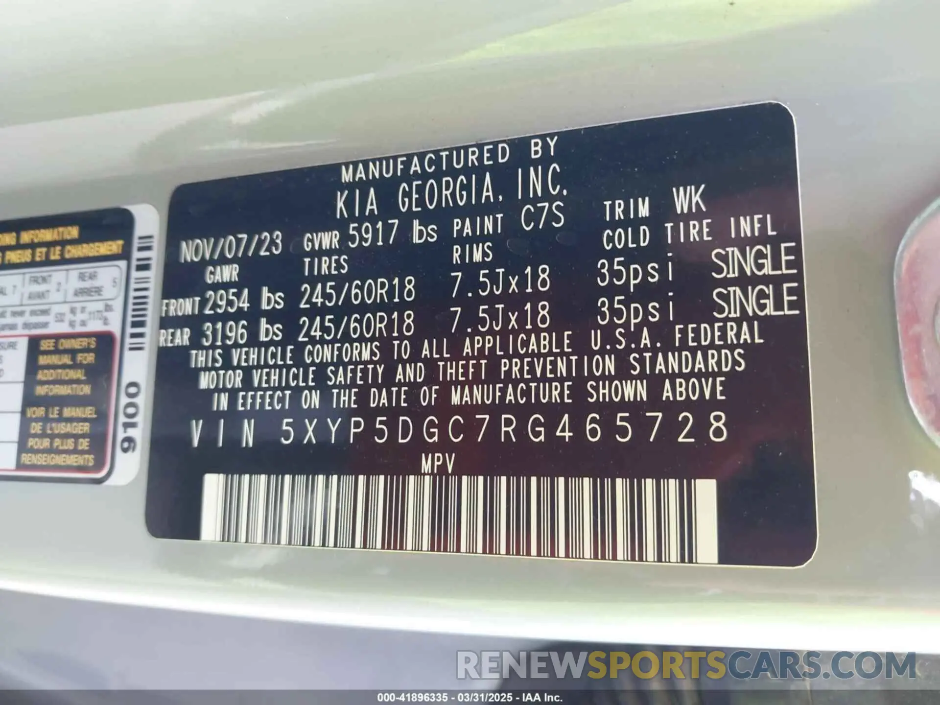 9 Photograph of a damaged car 5XYP5DGC7RG465728 KIA TELLURIDE 2024
