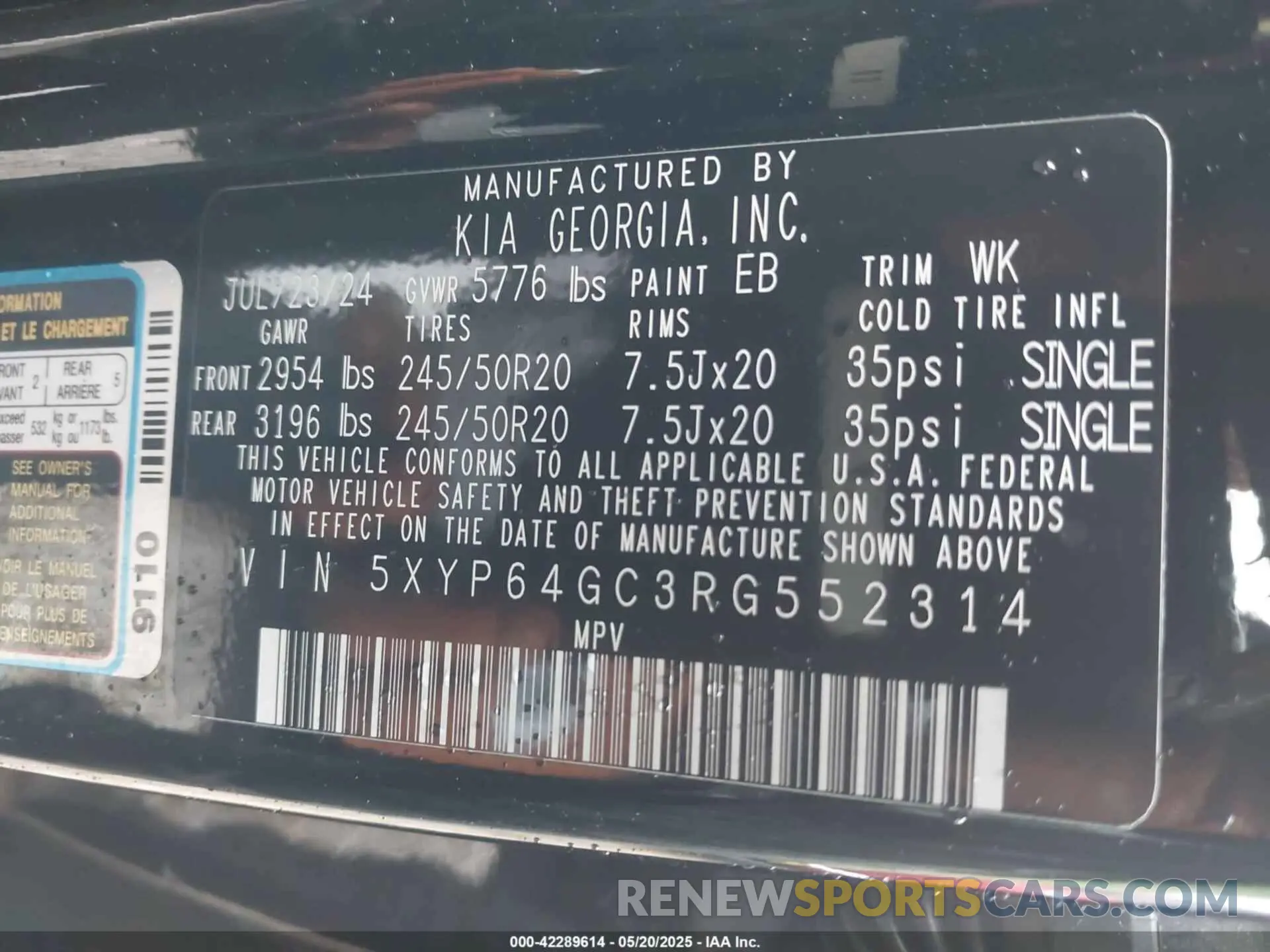 9 Photograph of a damaged car 5XYP64GC3RG552314 KIA TELLURIDE 2024