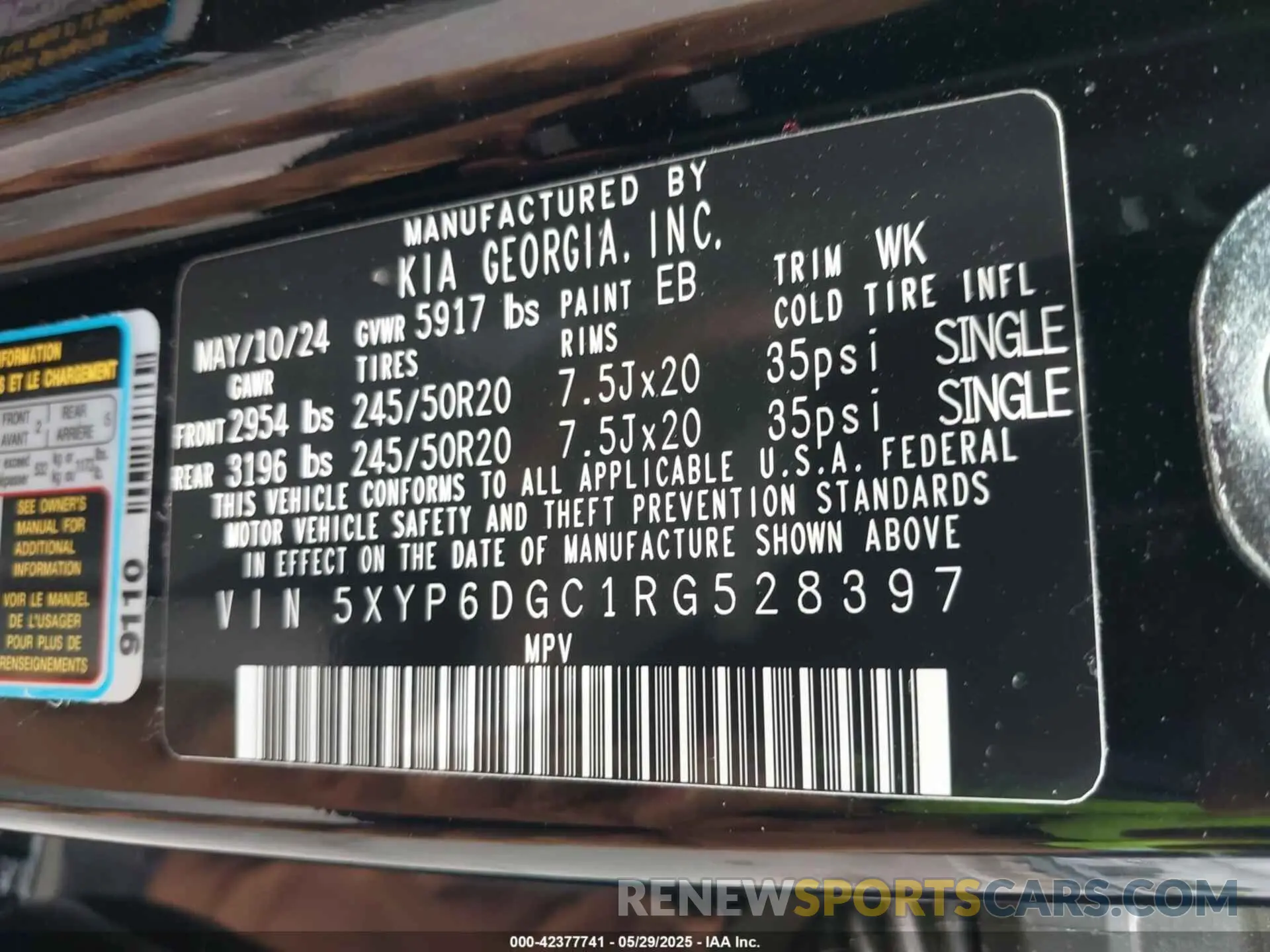 9 Photograph of a damaged car 5XYP6DGC1RG528397 KIA TELLURIDE 2024
