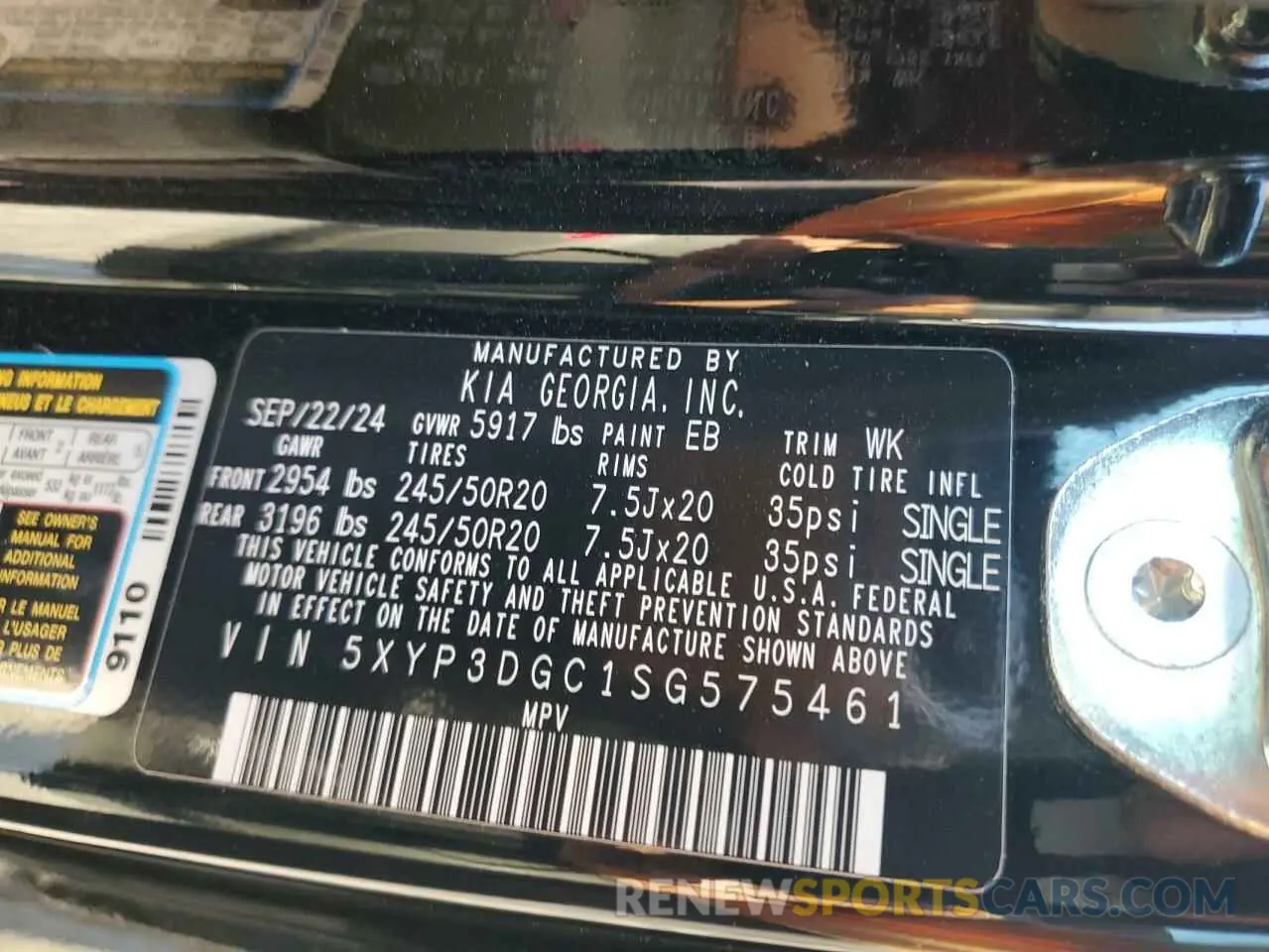 13 Photograph of a damaged car 5XYP3DGC1SG575461 KIA TELLURIDE 2025
