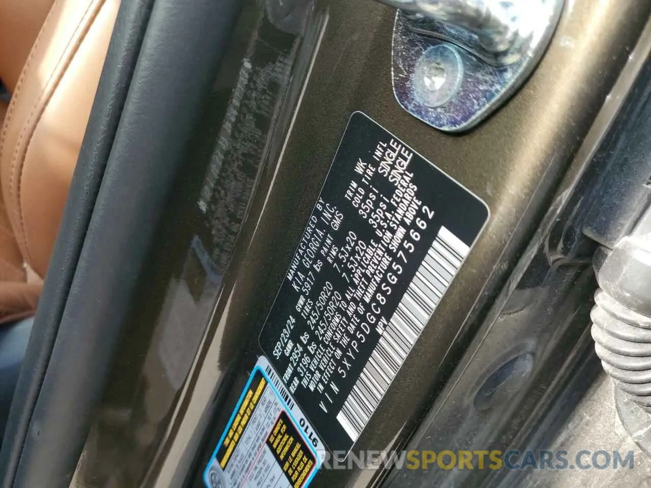 15 Photograph of a damaged car 5XYP5DGC8SG575662 KIA TELLURIDE 2025