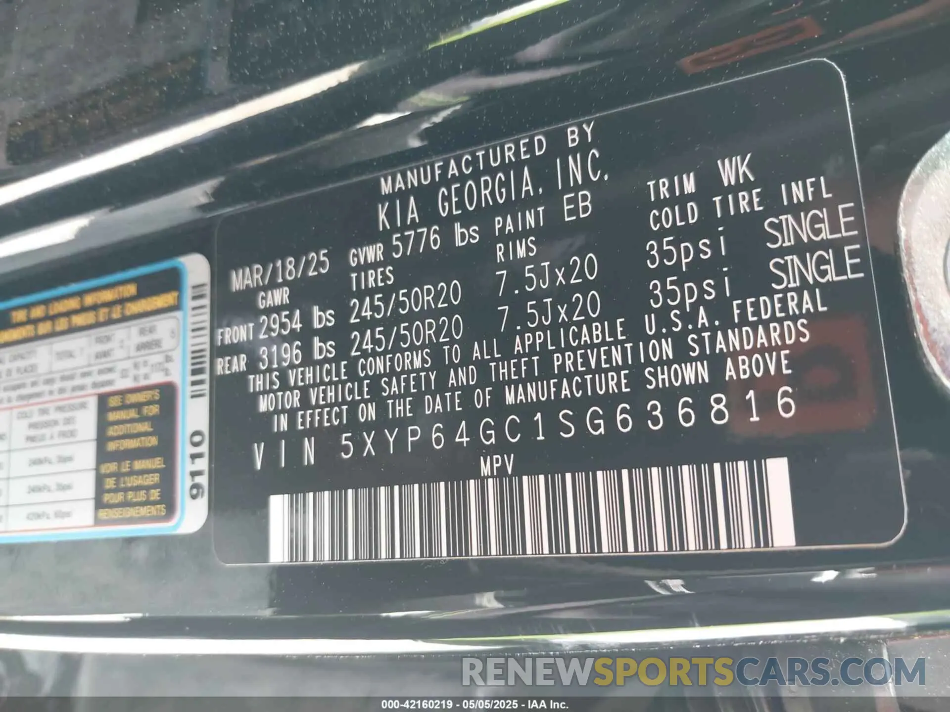 9 Photograph of a damaged car 5XYP64GC1SG636816 KIA TELLURIDE 2025