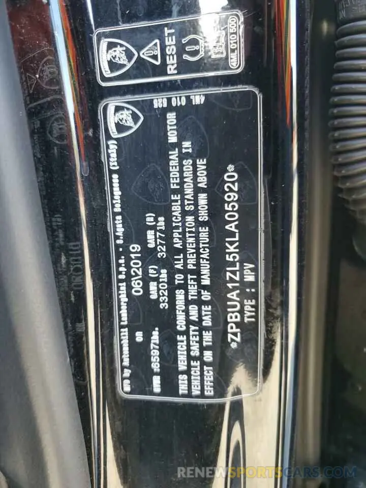 13 Photograph of a damaged car ZPBUA1ZL5KLA05920 LAMBORGHINI ALL MODELS 2019
