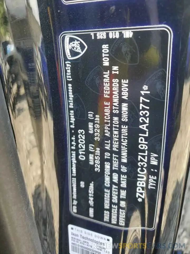 13 Photograph of a damaged car ZPBUC3ZL9PLA23771 LAMBORGHINI URUS PERFO 2023