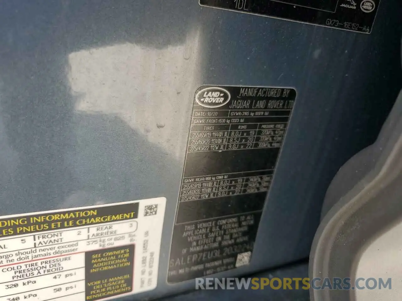 14 Photograph of a damaged car SALEP7EU3L2032240 LAND ROVER DEFENDER 2020