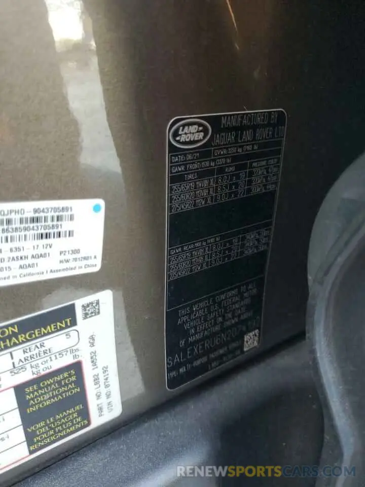 13 Photograph of a damaged car SALEXERU6N2074192 LAND ROVER DEFENDER 2022
