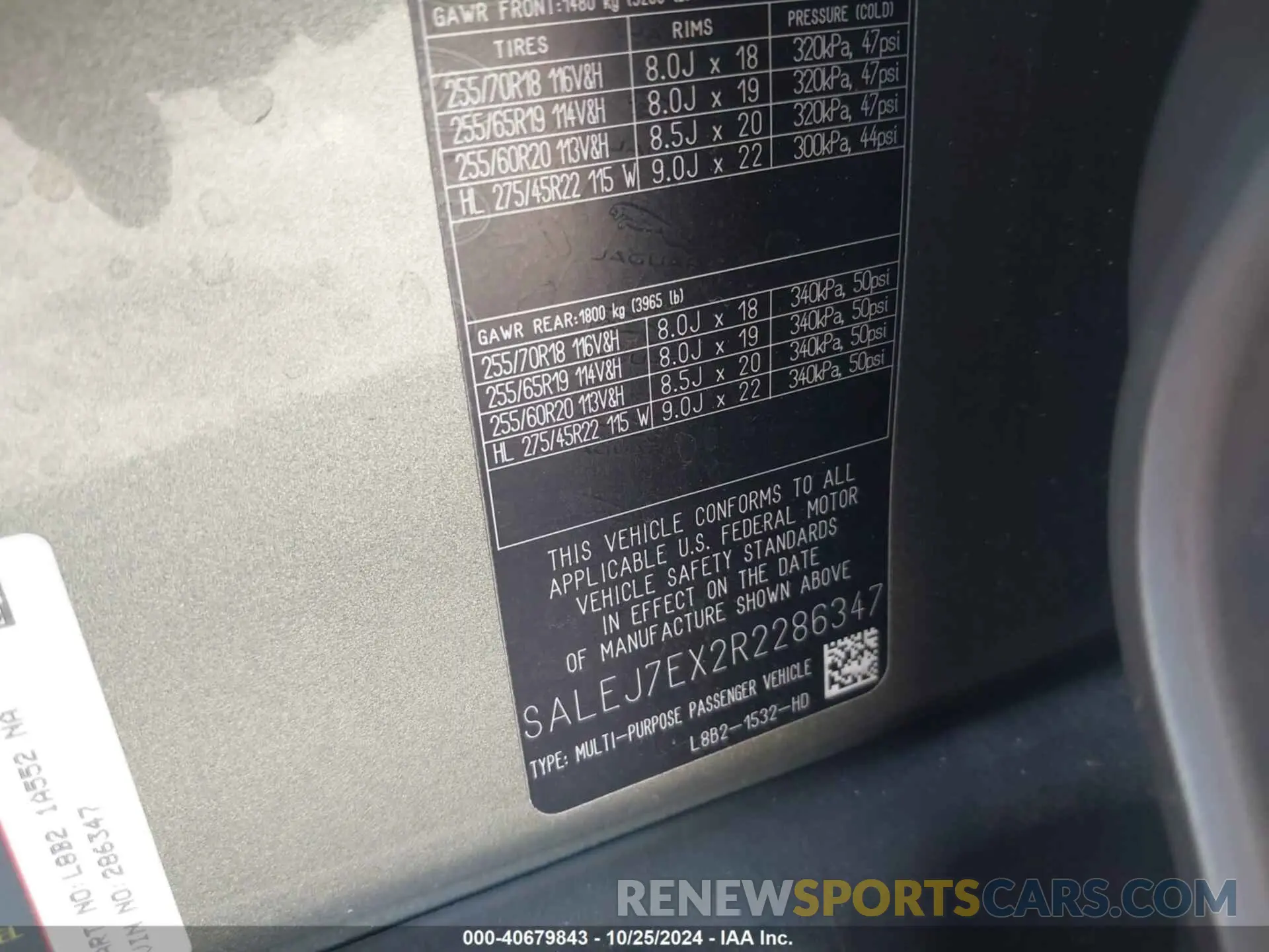 9 Photograph of a damaged car SALEJ7EX2R2286347 LAND ROVER DEFENDER 2024
