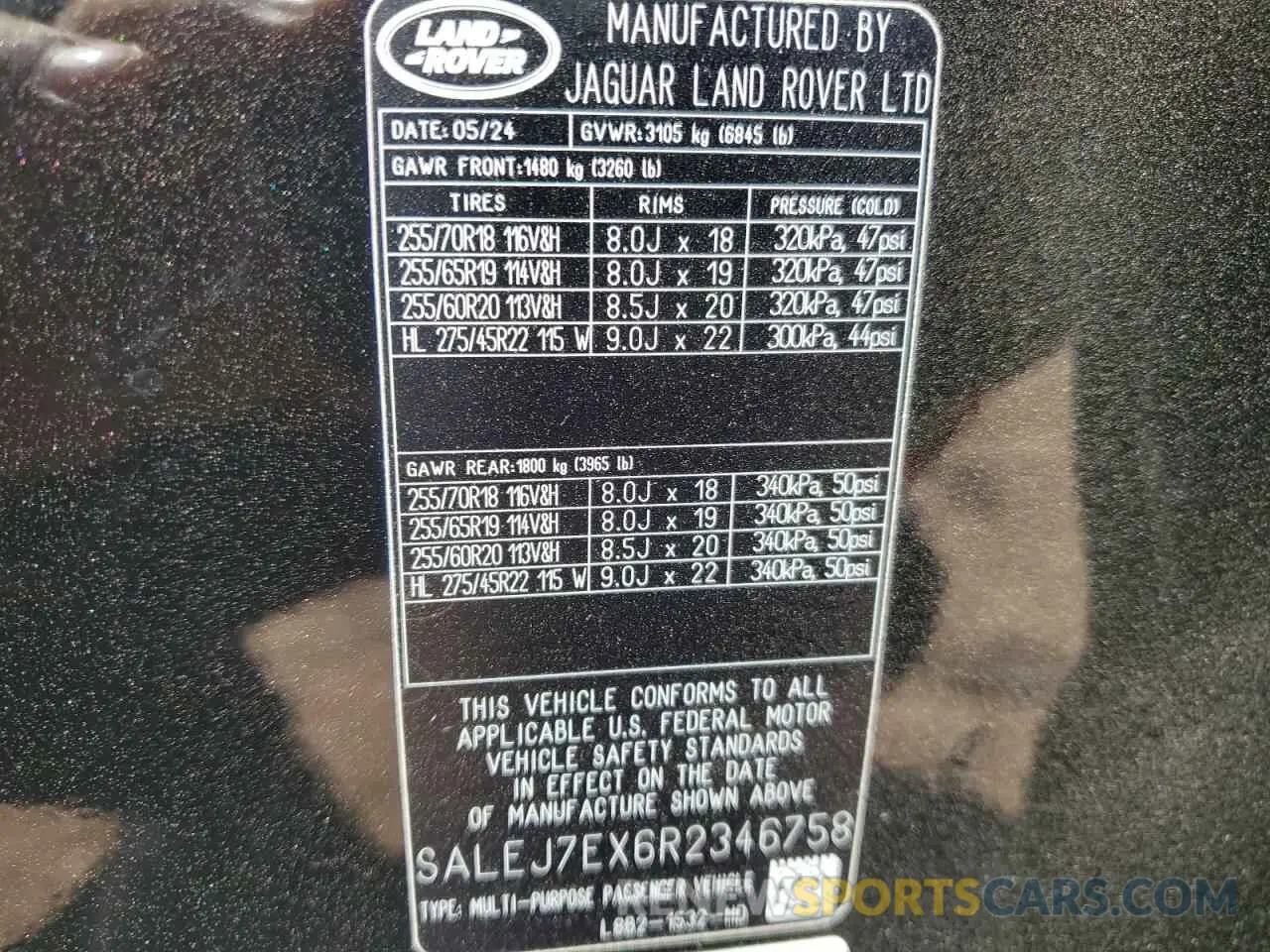 14 Photograph of a damaged car SALEJ7EX6R2346758 LAND ROVER DEFENDER 2024
