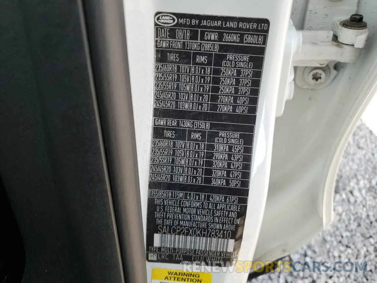 12 Photograph of a damaged car SALCP2FX0KH783410 LAND ROVER DISCOVERY 2019