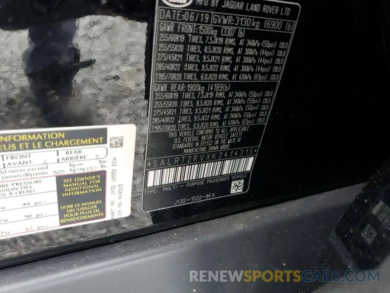 15 Photograph of a damaged car SALRT2RVXK2414315 LAND ROVER DISCOVERY 2019