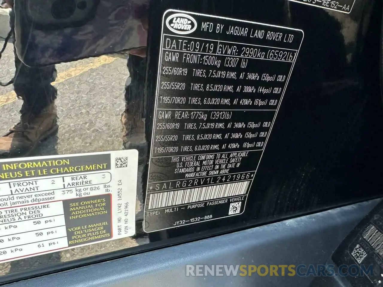 10 Photograph of a damaged car SALRG2RV1L2421966 LAND ROVER DISCOVERY 2020