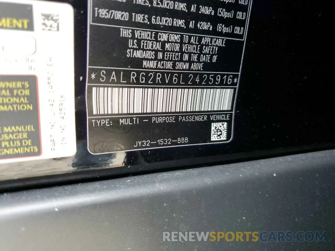 14 Photograph of a damaged car SALRG2RV6L2425916 LAND ROVER DISCOVERY 2020