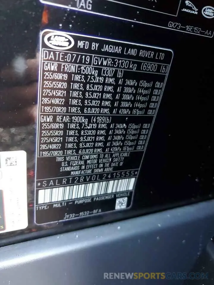13 Photograph of a damaged car SALRT2RV0L2415555 LAND ROVER DISCOVERY 2020