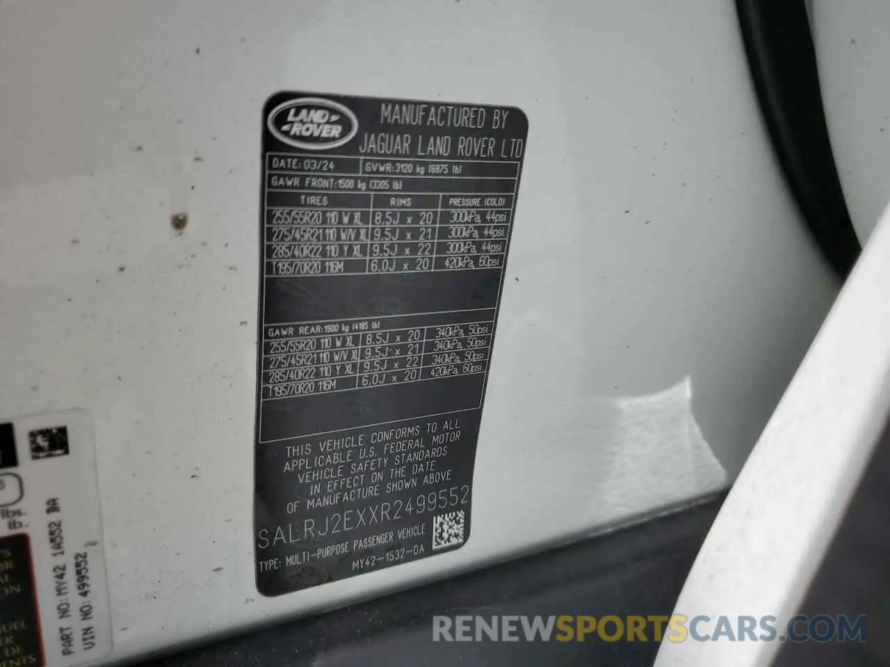 13 Photograph of a damaged car SALRJ2EXXR2499552 LAND ROVER DISCOVERY 2024