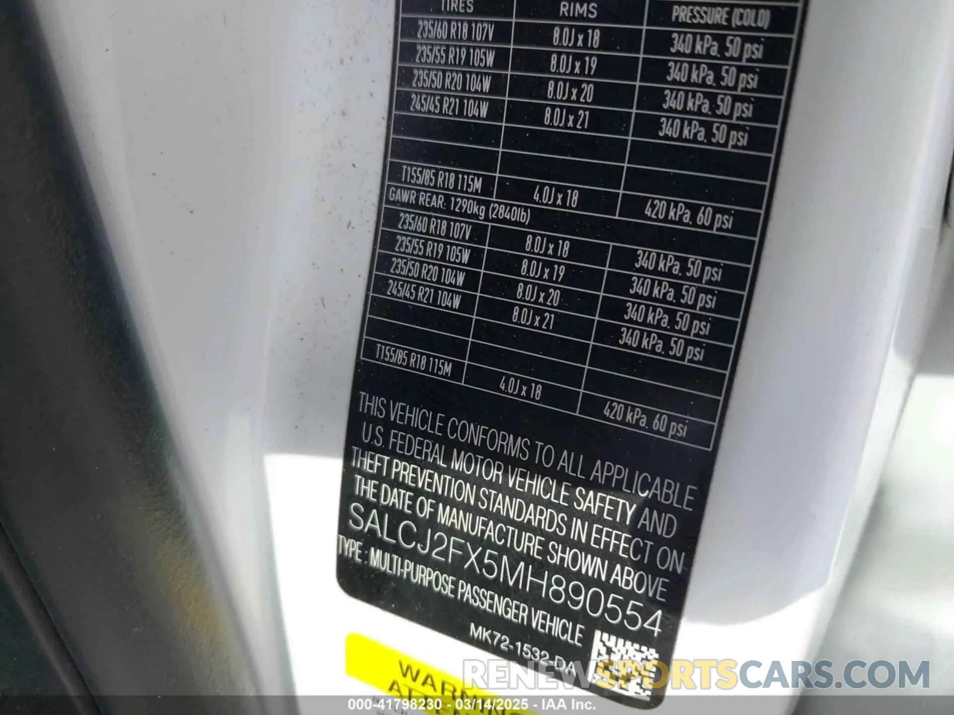 9 Photograph of a damaged car SALCJ2FX5MH890554 LAND ROVER DISCOVERY SPORT 2021
