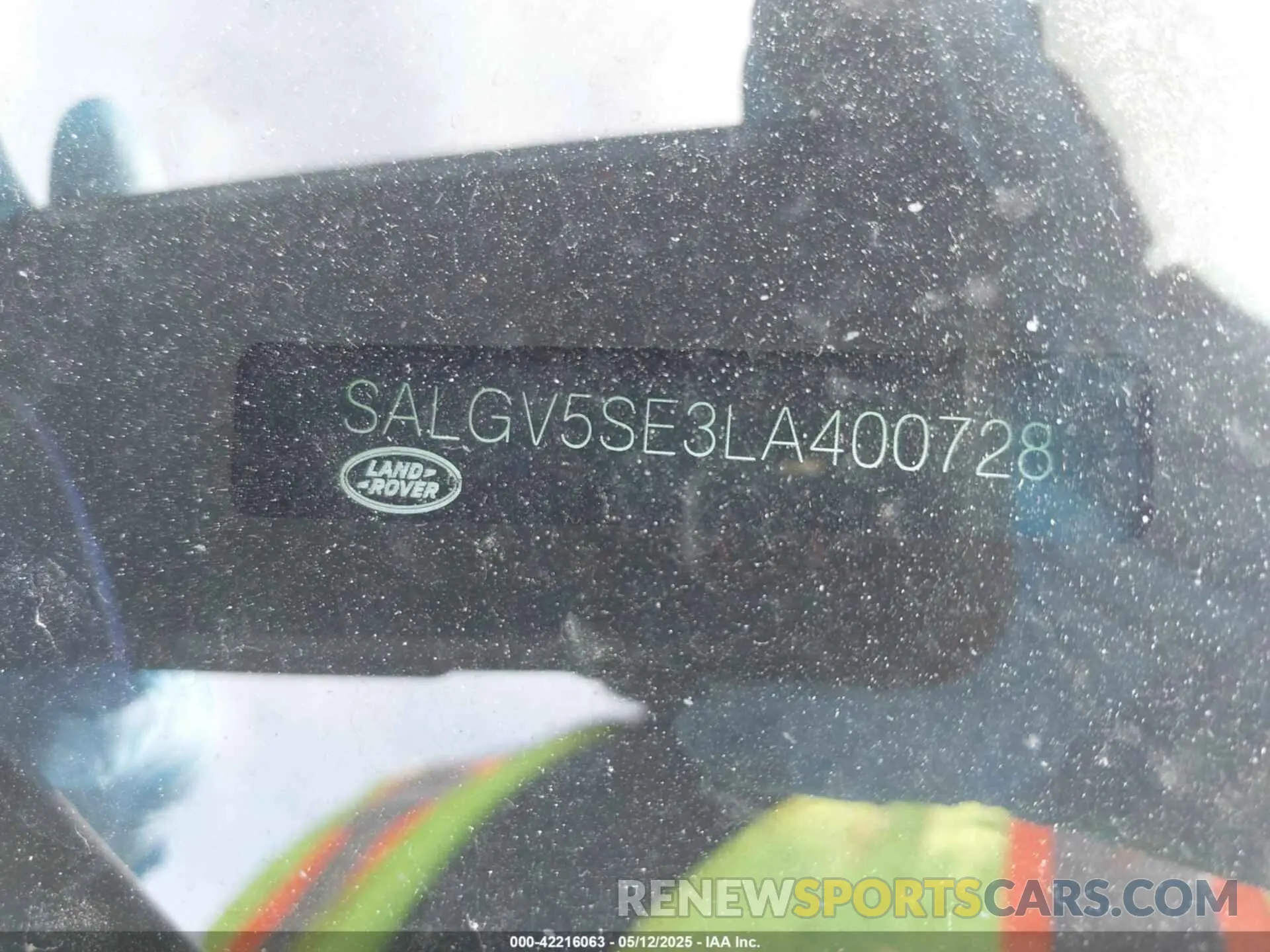 9 Photograph of a damaged car SALGV5SE3LA400728 LAND ROVER RANGE ROVER 2020