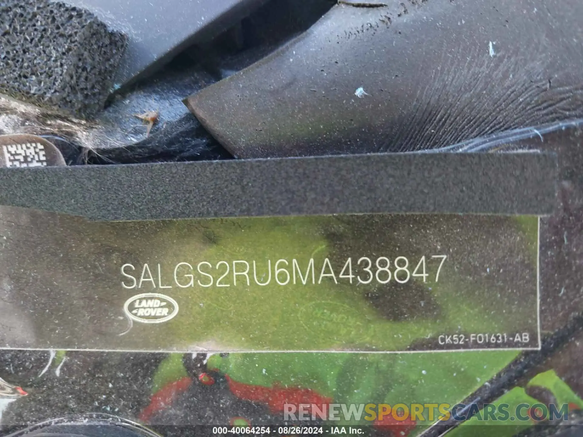 9 Photograph of a damaged car SALGS2RU6MA438847 LAND ROVER RANGE ROVER 2021