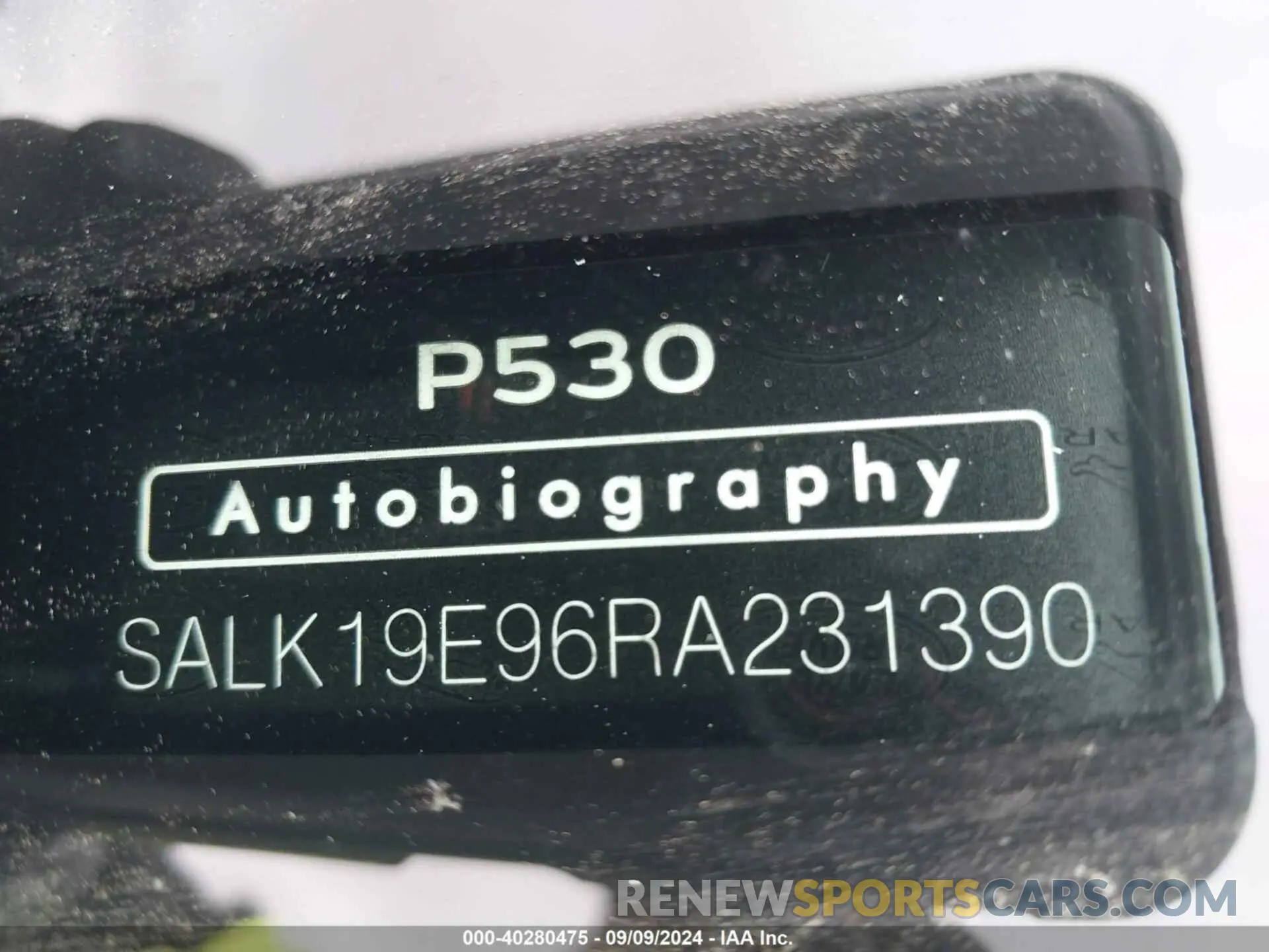 22 Photograph of a damaged car SALK19E96RA231390 LAND ROVER RANGE ROVER 2024